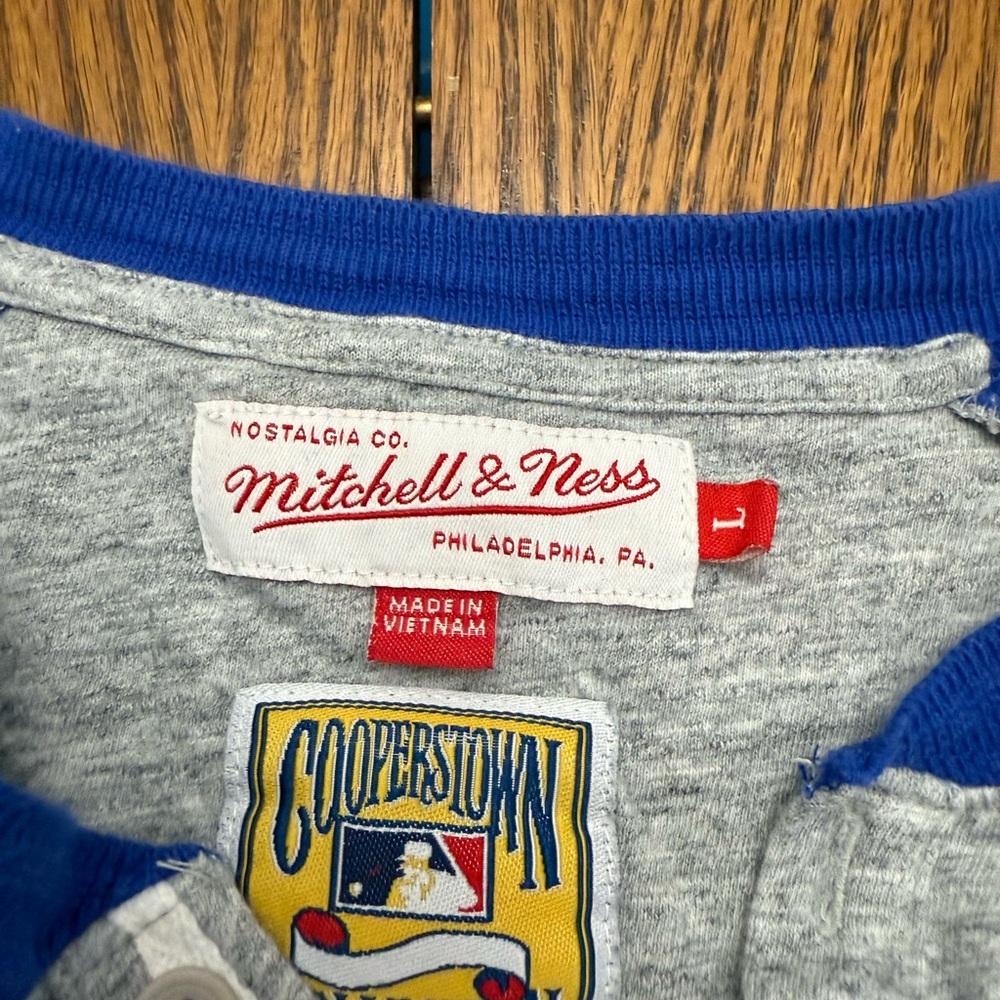 Mitchell & Ness KC Royals Blue and Gray Long Sleeve Tee - Picture 4 of 5